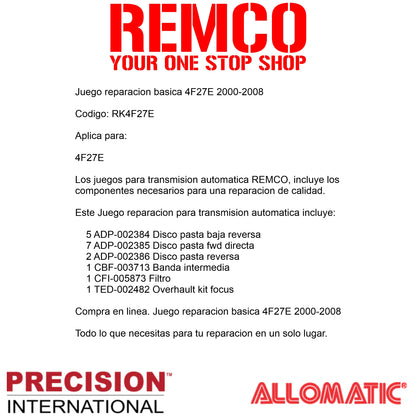 Juego reparacion basica 4F27E 2000-2008