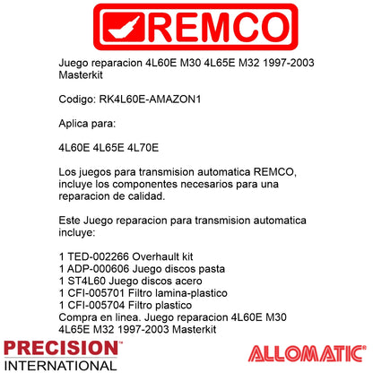 Juego reparacion 4L60E M30 4L65E M32 1997-2003 Masterkit