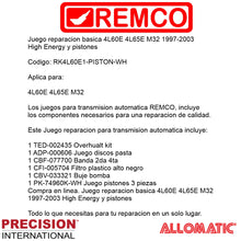 Juego reparacion Chevrolet 4L60E 1997-2003