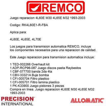 Juego reparacion 4L60E M30 4L65E M32 1993-2003