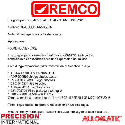Juego reparacion basica 4L60E 4L65E M32 97-13