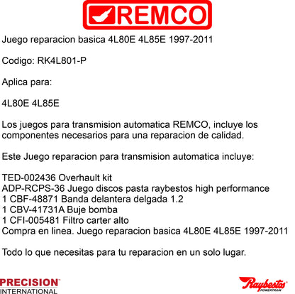 Juego reparacion basica 4L80E 4L85E 1997-2011 Stage1
