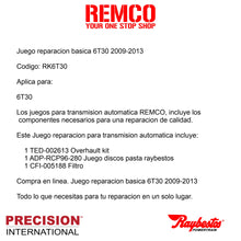 Juego reparacion basica 6T30 2009-2013 Raybestos