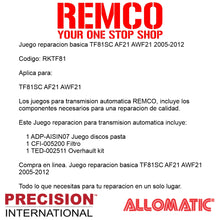 Juego reparacion basica TF81SC AF21 AWF21 2005-2012