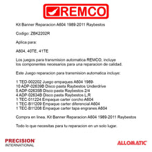 Kit Banner Reparacion A604 1989-2011 Raybestos