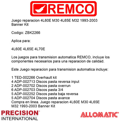 Juego reparacion 4L60E M30 4L65E M32 1993-2003 Banner Kit