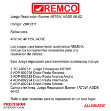 Juego Reparacion Banner 4R70W AODE 96-02