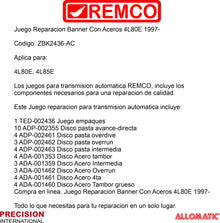 Juego Reparacion Banner Con Aceros 4L80E 1997-