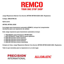 Juego Reparacion Banner Con Aceros 4R70W 4R75W AODE 2003- Raybestos