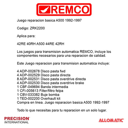 Juego reparacion basica A500 1992-1997