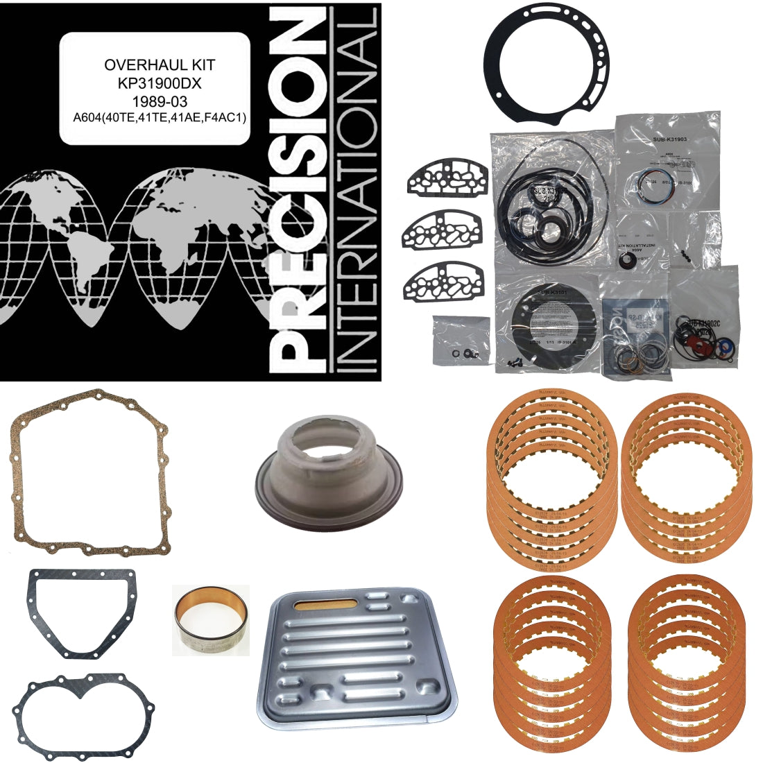 Kit basico reparacion A604 con piston 1989-2011