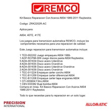 Kit Basico Reparacion Con Aceros A604 1989-2011 Raybestos