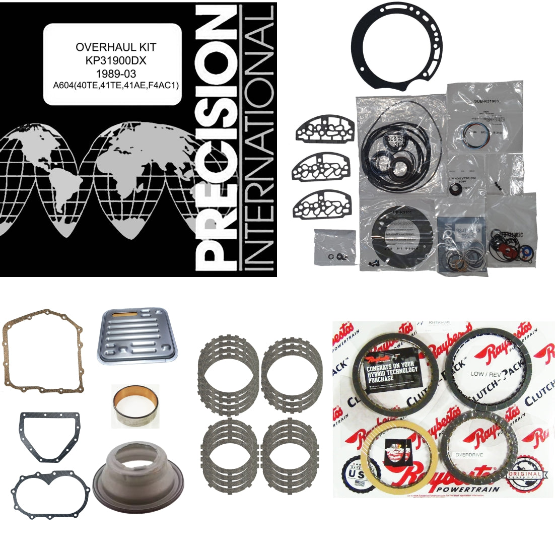 Kit Basico Reparacion Con Aceros y Piston A604 1989-2011 Raybestos