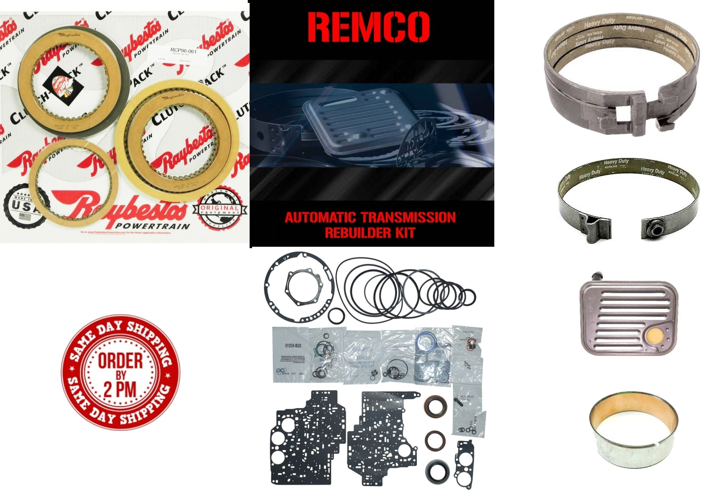 Juego reparacion y banda reversa 4L80E 89-96 Raybestos