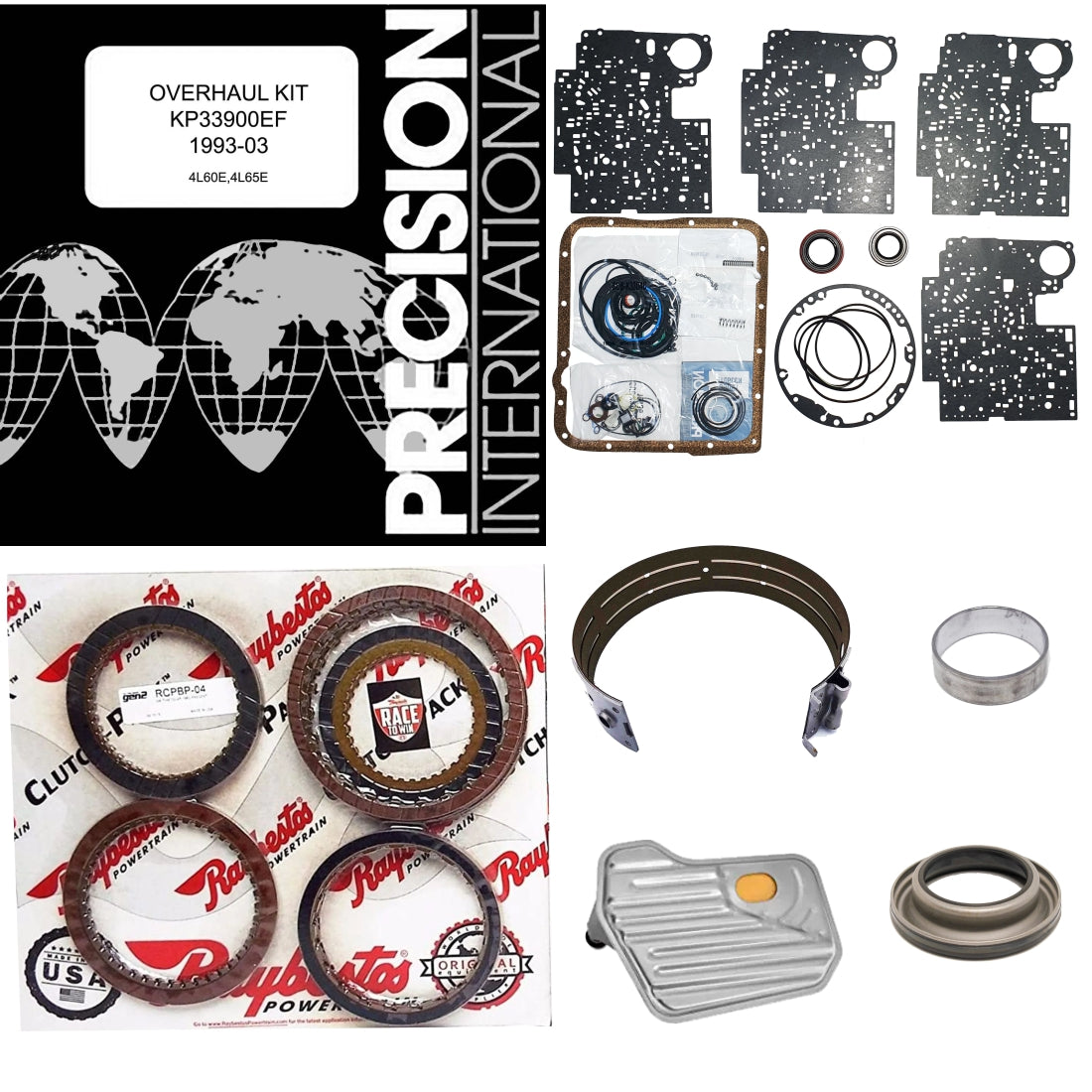 Juego reparacion 4L60E 1993-1997 Raybestos azules y piston