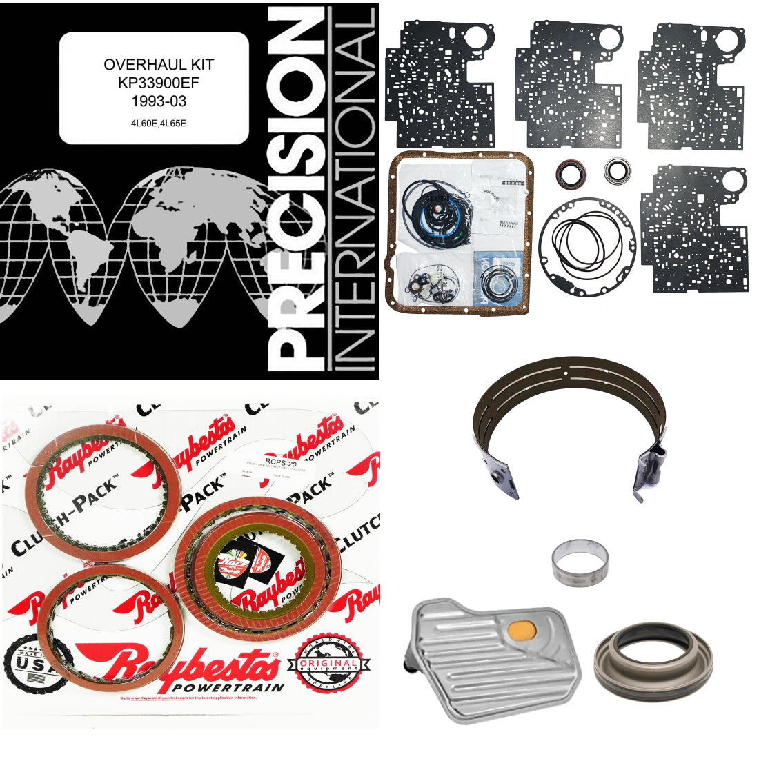 Juego reparacion 4L60E 1993-1997 Stage1 Raybestos rojos y piston