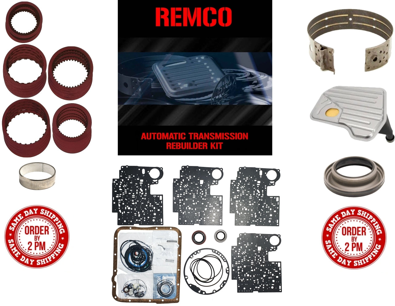 Juego reparacion 4L60E 1993-1997 Stage1 Raybestos rojos y piston