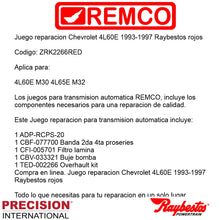 Juego reparacion Chevrolet 4L60E 1993-1997 Stage1 Raybestos rojos