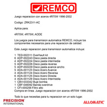 Juego reparacion con aceros 4R70W 1996-2002