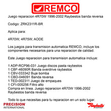 Juego reparacion 4R70W 1996-2002 Raybestos banda reversa