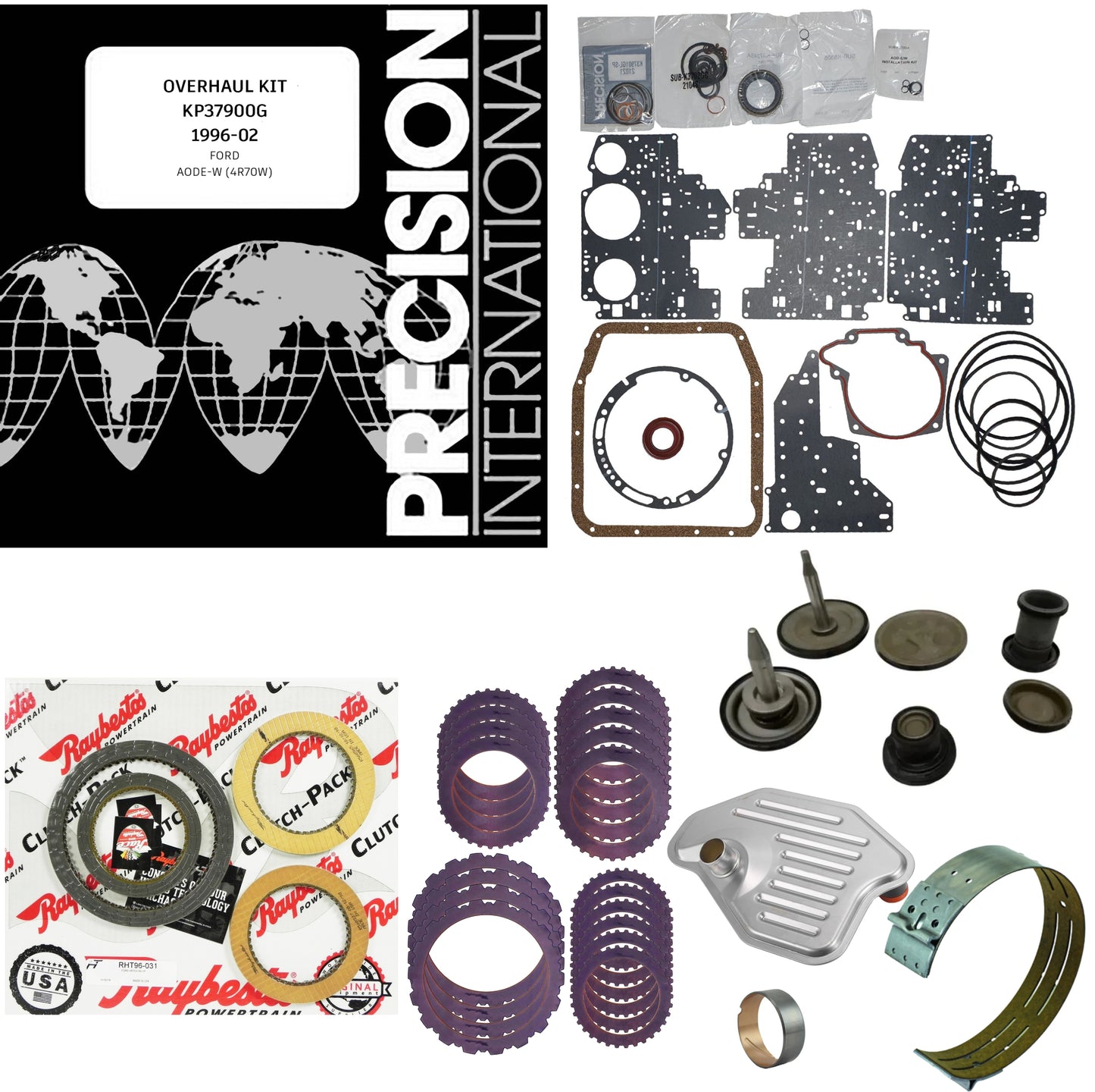 Juego reparacion pistones discos acero4R70W AODE 96-02 Raybestos