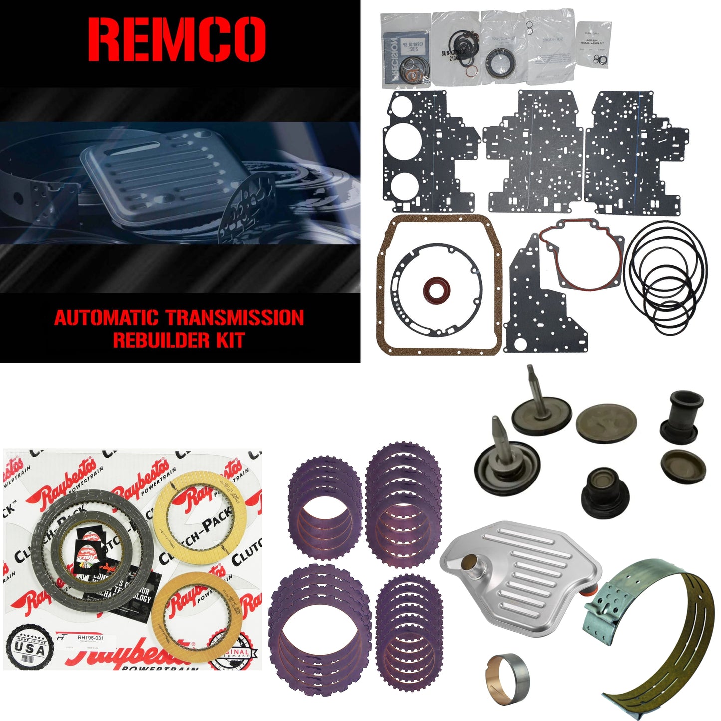 Juego reparacion pistones discos acero4R70W AODE 96-02 Raybestos