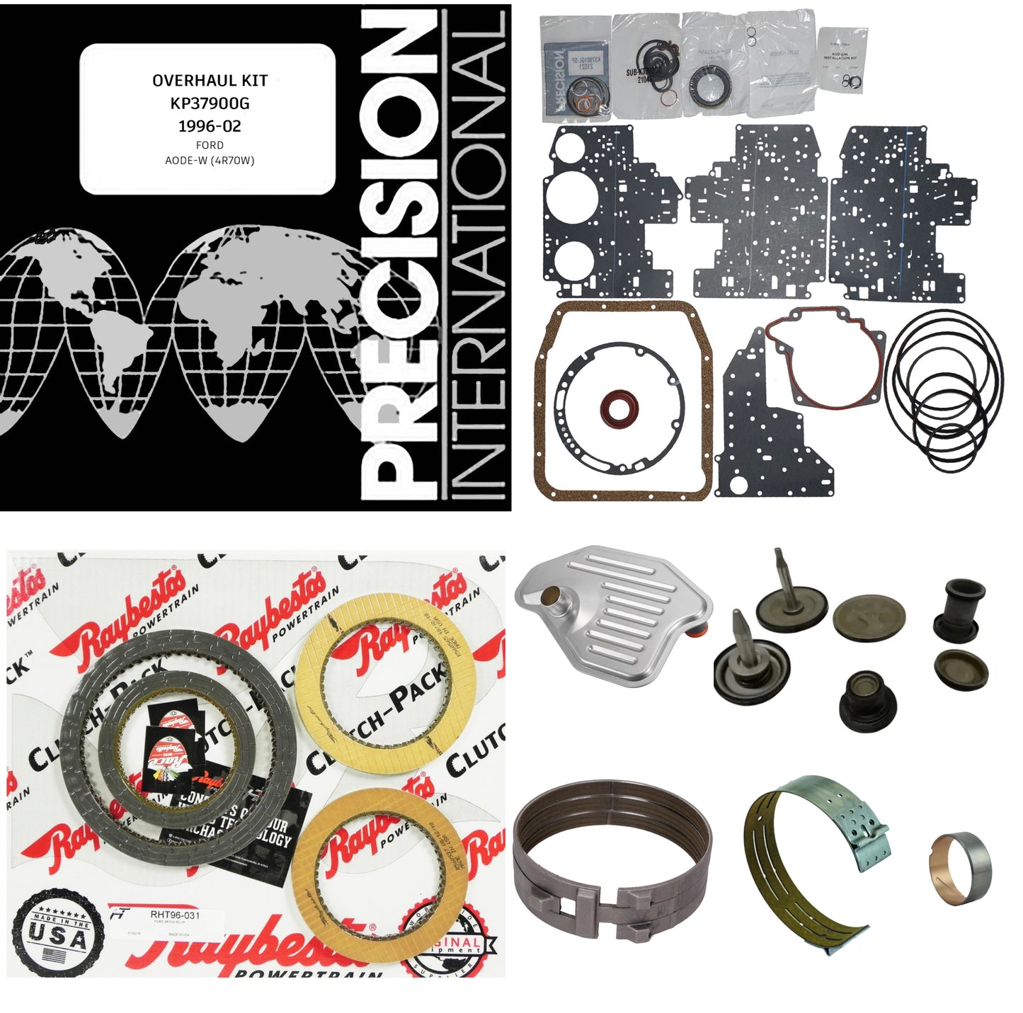 Juego reparacion pistones banda reversa 4R70W AODE 96-02 Raybestos