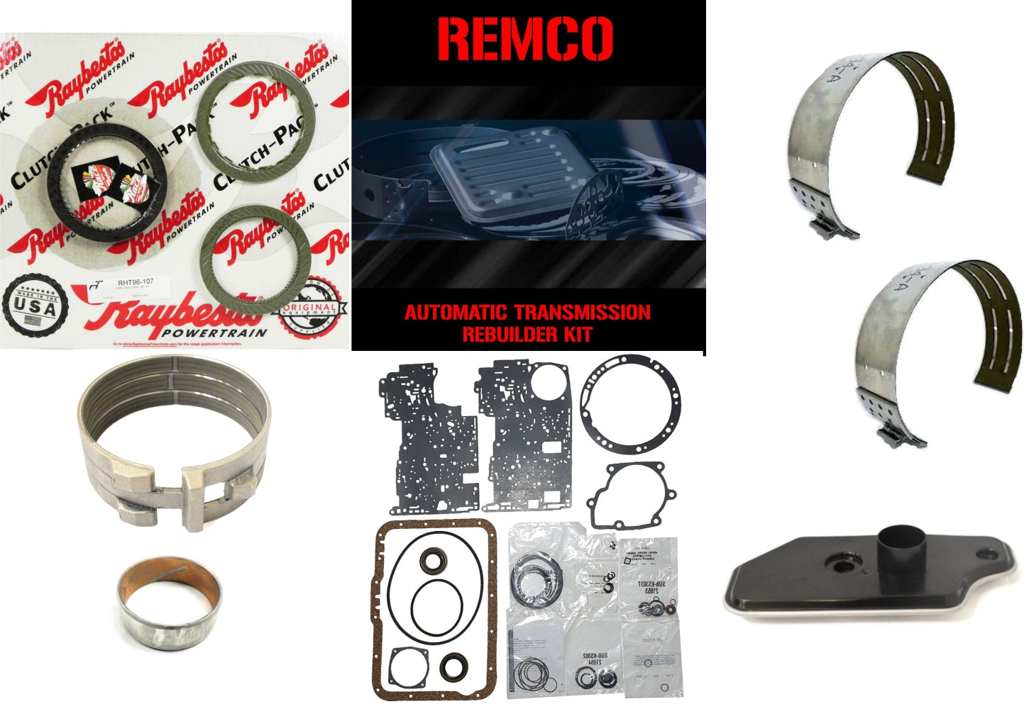 Juego reparacion 4R55E 1997 filtro alto raybestos banda reversa