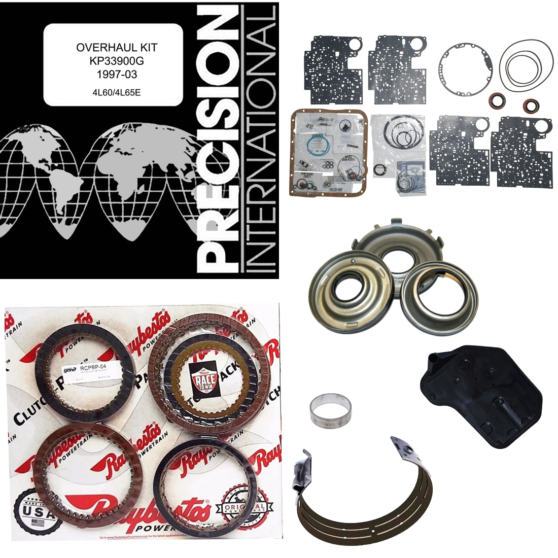 Juego reparacion 4L60E 1997-2003 GEN2 Raybestos azules y pistones