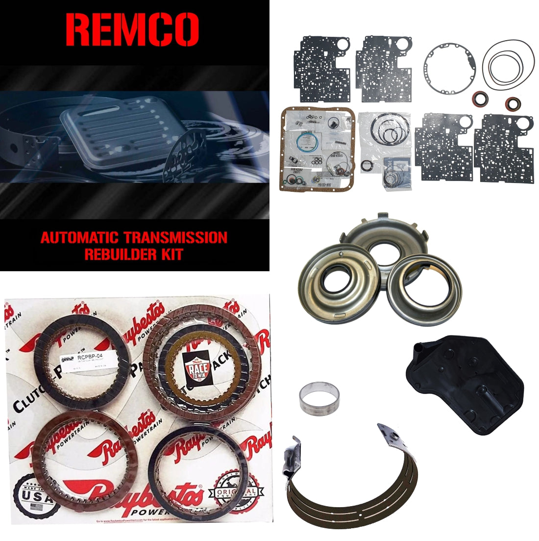 Juego reparacion 4L60E 1997-2003 GEN2 Raybestos azules y pistones