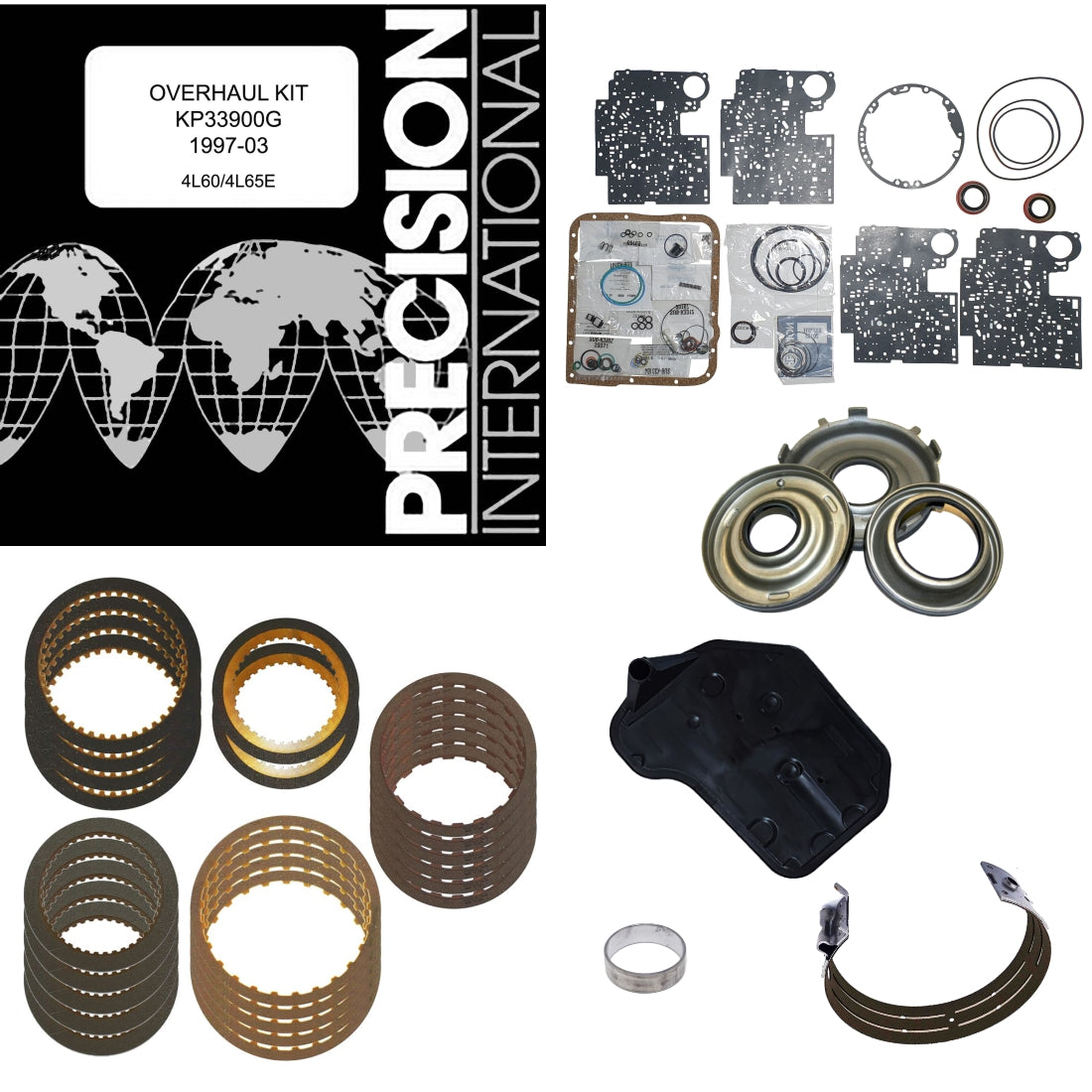 Juego reparacion basica 4L60E 4L65E M32 1997-2003 High Energy y pistones