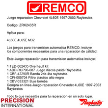 Juego reparacion Chevrolet 4L60E 1997-2003 Raybestos