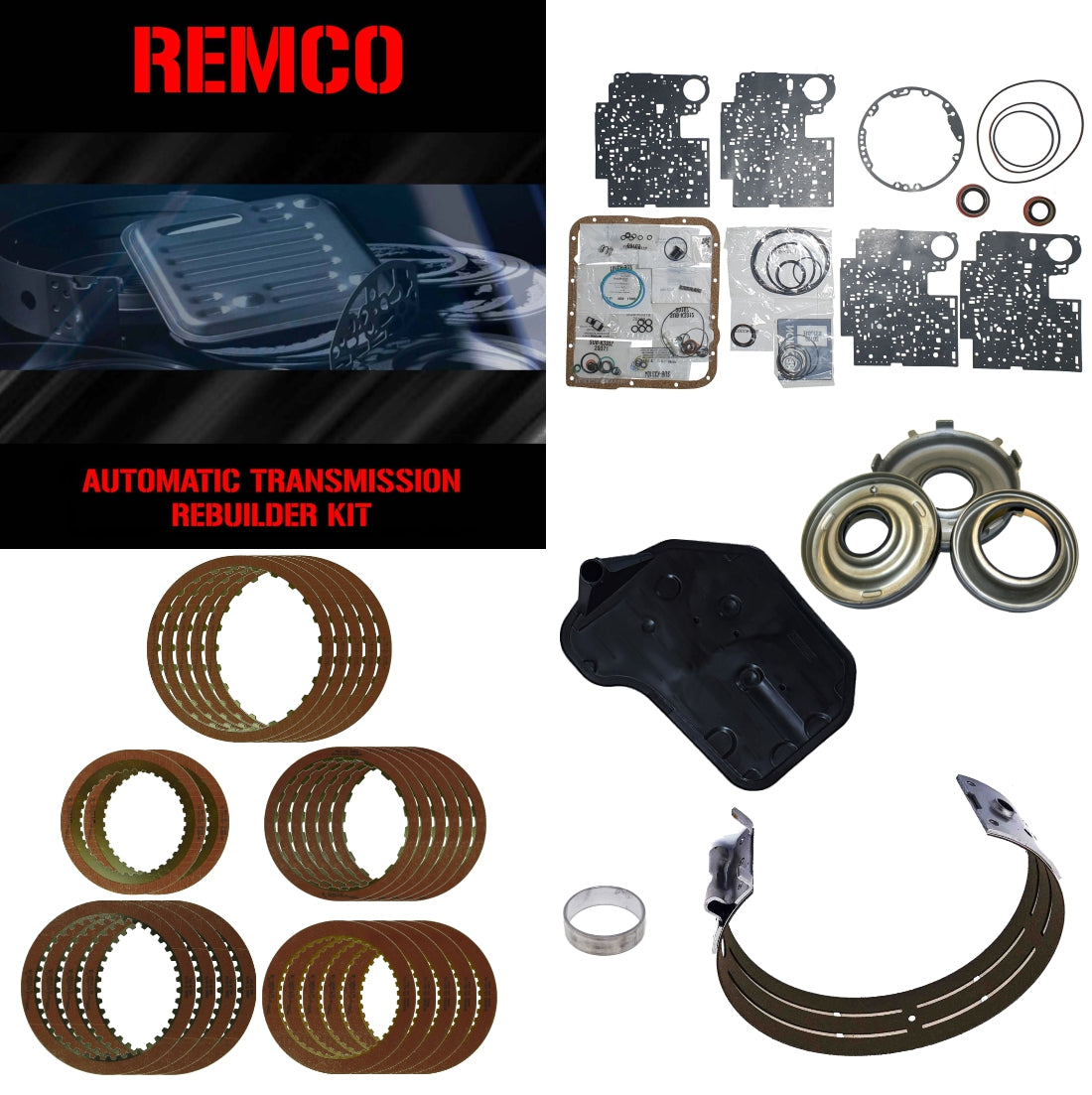 Juego reparacion 4L60E 1997-2003 Stage1 Raybestos rojos y pistones