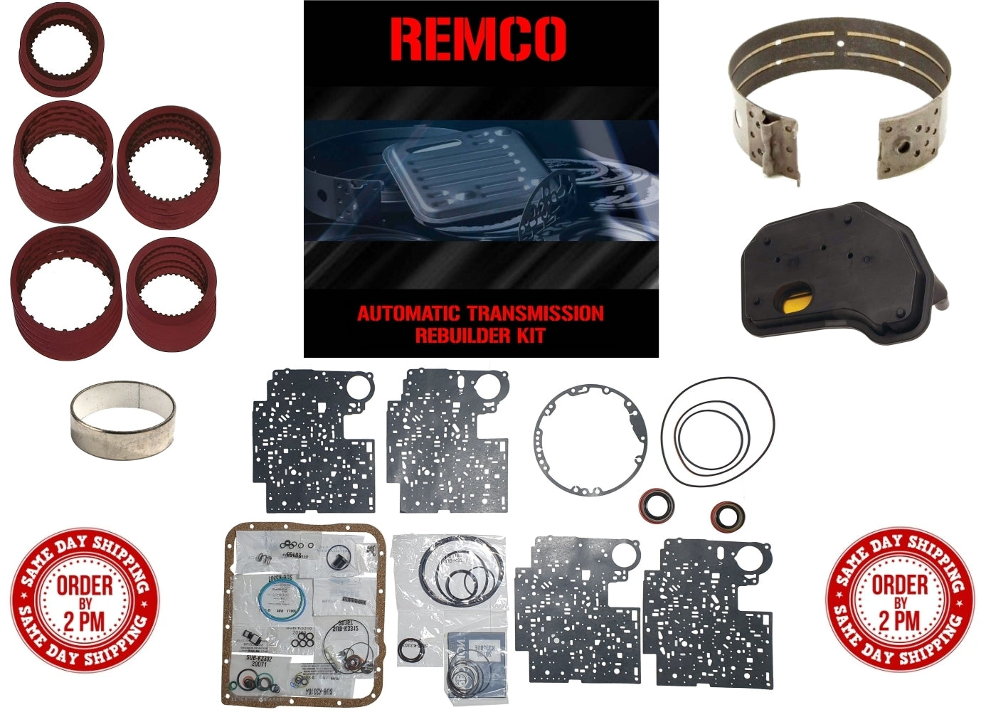 Juego reparacion Chevrolet 4L60E 1997-2003 Stage1 Raybestos rojos