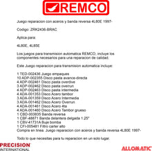 Juego reparacion con aceros y banda reversa 4L80E 1997-