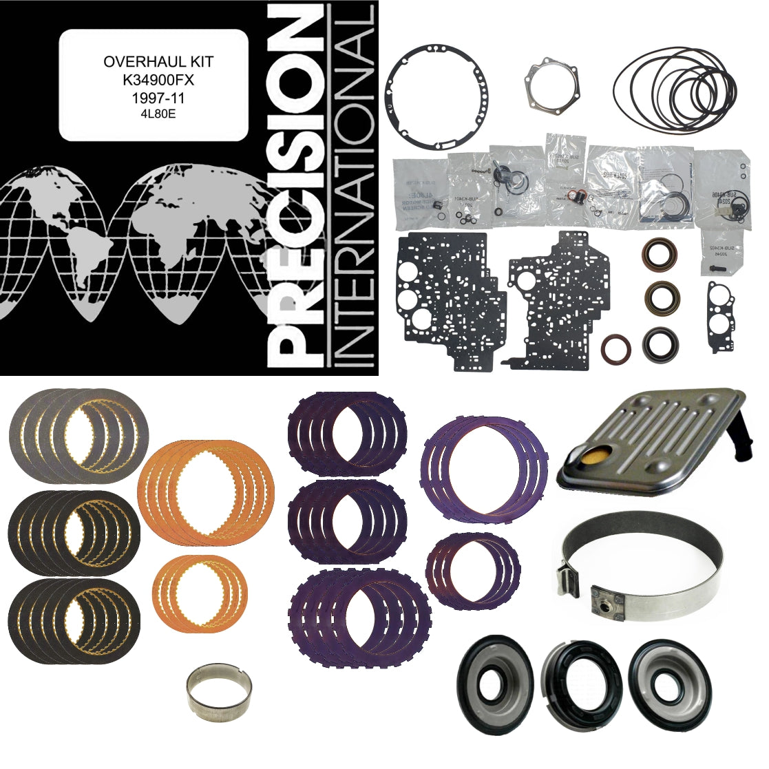 Juego reparacion con pistones y discos acero 4L80E 1997-