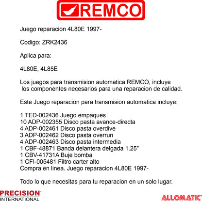 Juego reparacion 4L80E 1997-