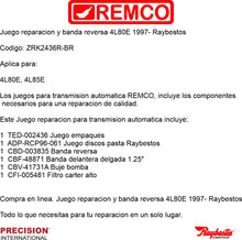 Juego reparacion y banda reversa 4L80E 1997- Raybestos