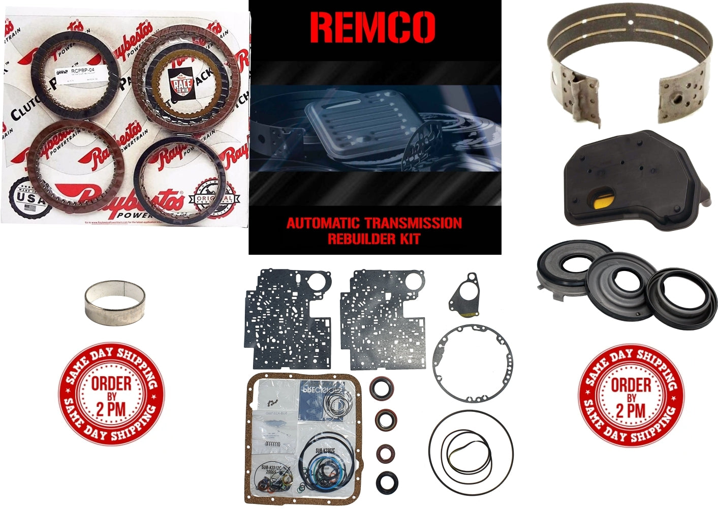 Juego reparacion 4L60E 2003-2013 GEN2 Raybestos azules y pistones