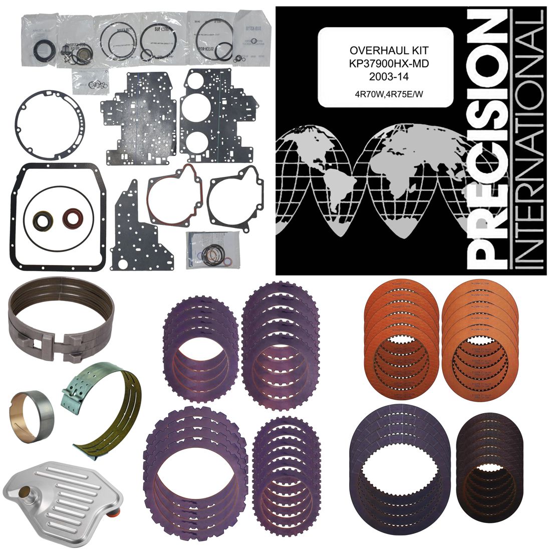 Juego reparacion con aceros y banda reversa 4R70W 4R75W AODE 2003-