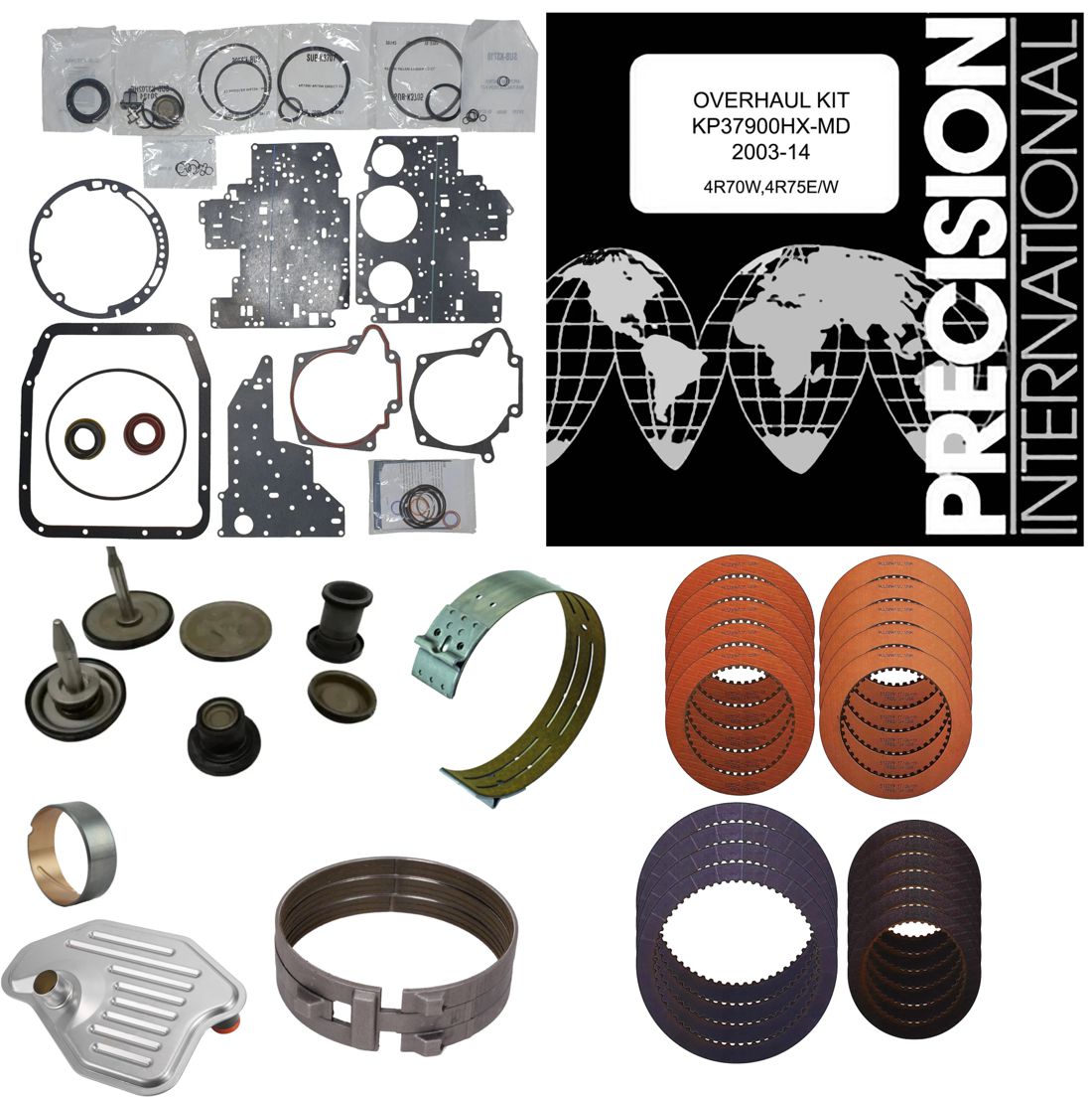 Juego reparacion con pistones y banda reversa 4R70W 4R75W AODE 2003-