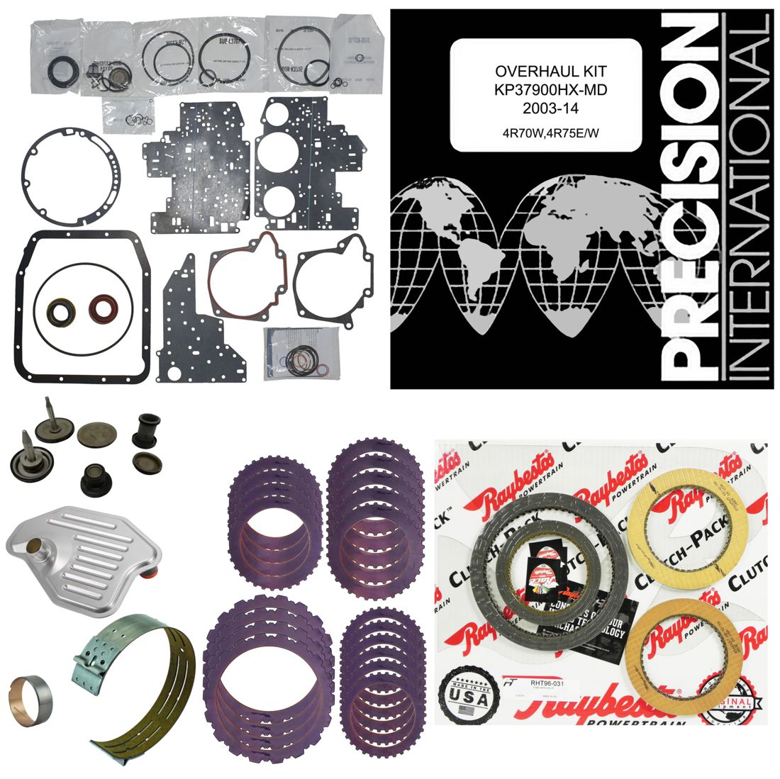 Juego reparacion con pistones y discos acero 4R70W 4R75W AODE 2003- Raybestos