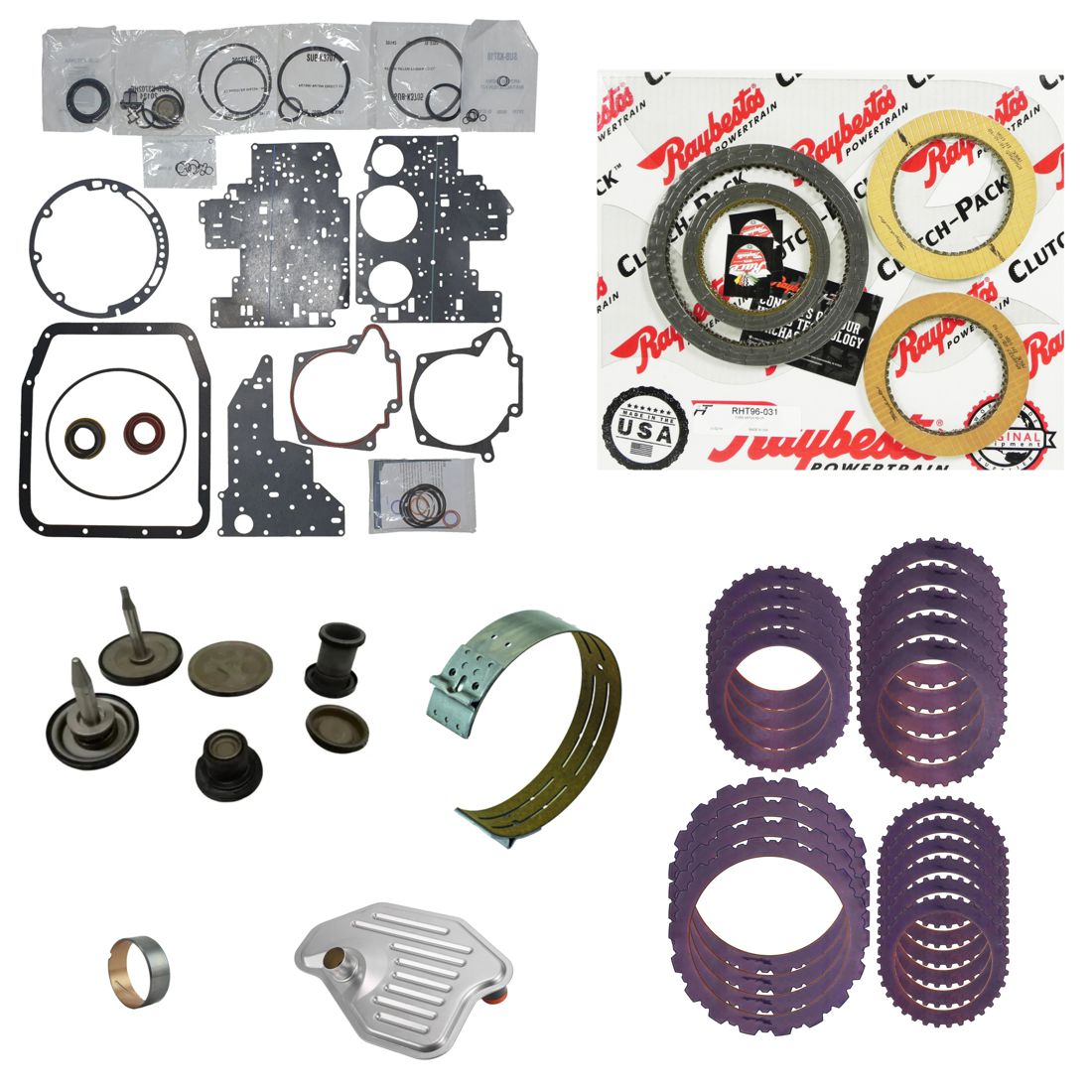 Juego reparacion con pistones y discos acero 4R70W 4R75W AODE 2003- Raybestos