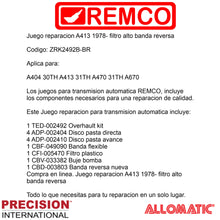 Juego reparacion A413 1978- filtro alto banda reversa