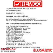 Juego reparacion basica 4L60E 4L65E 4L70E M70 con pistones 2007-2013