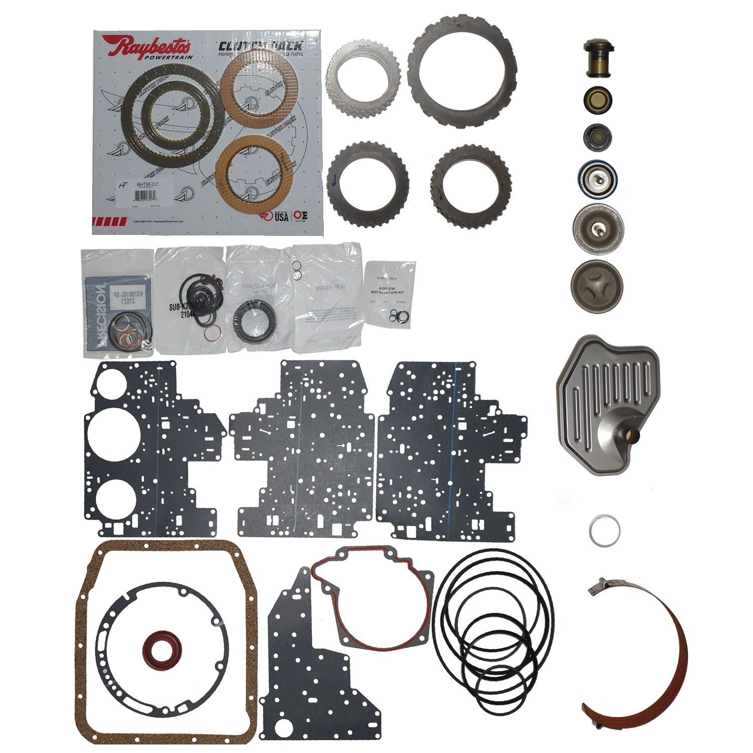 Juego reparacion pistones discos acero4R70W AODE 96-02 Raybestos