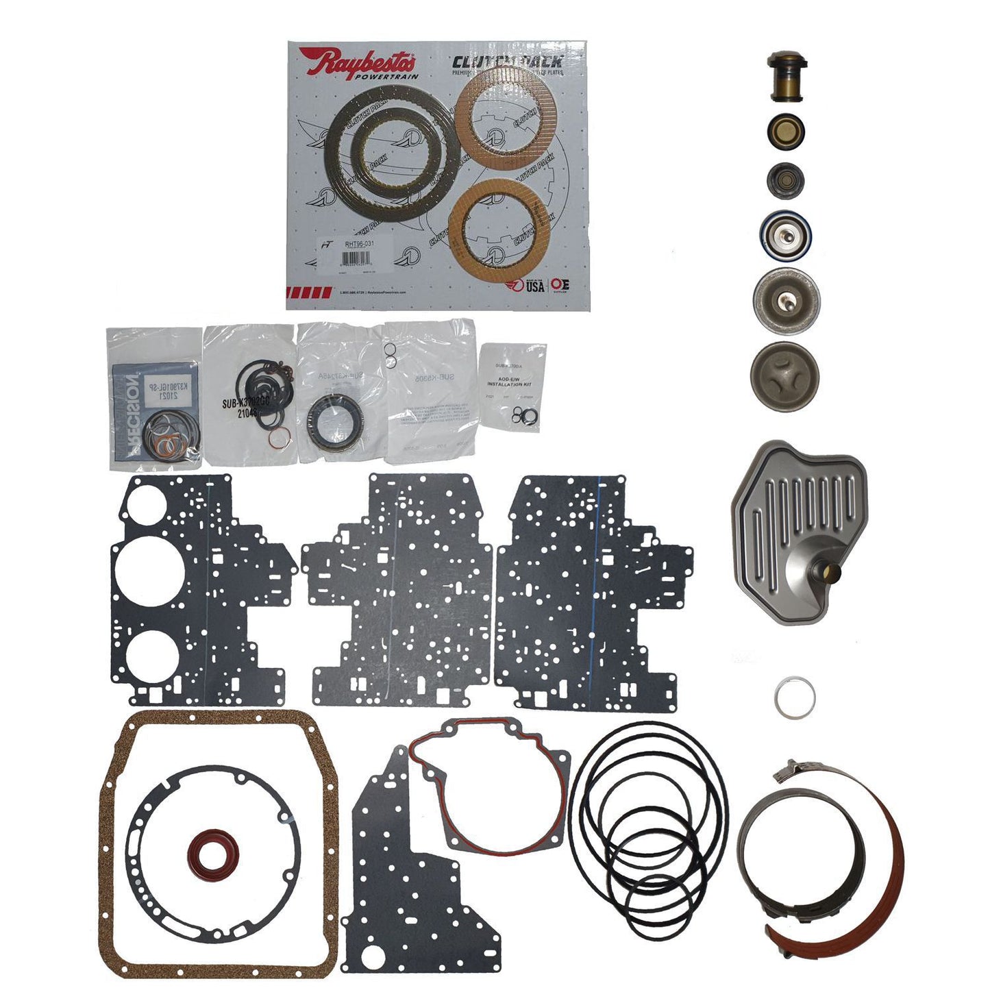 Juego reparacion pistones banda reversa 4R70W AODE 96-02 Raybestos