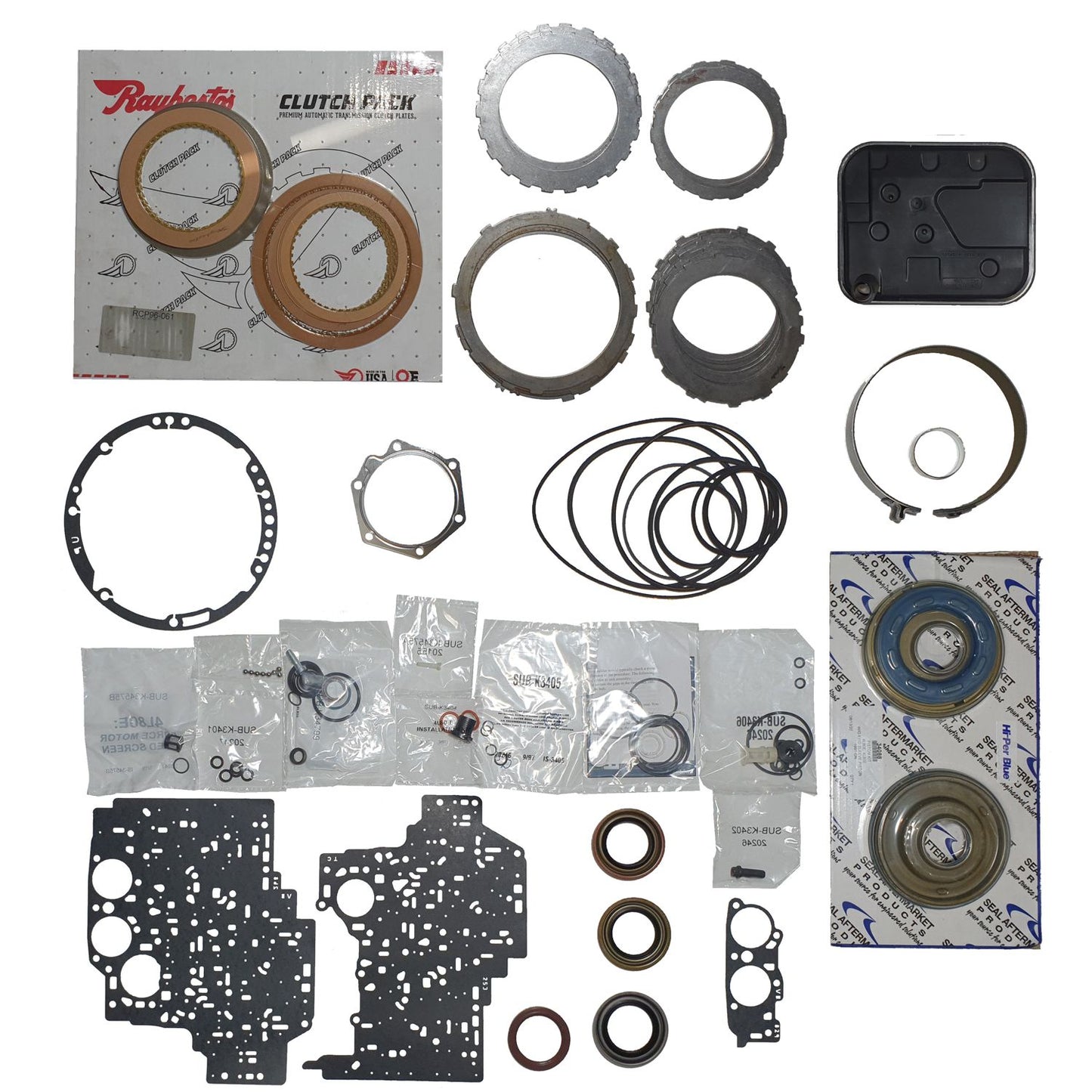 Juego reparacion con pistones y discos acero 4L80E 1997- Raybestos