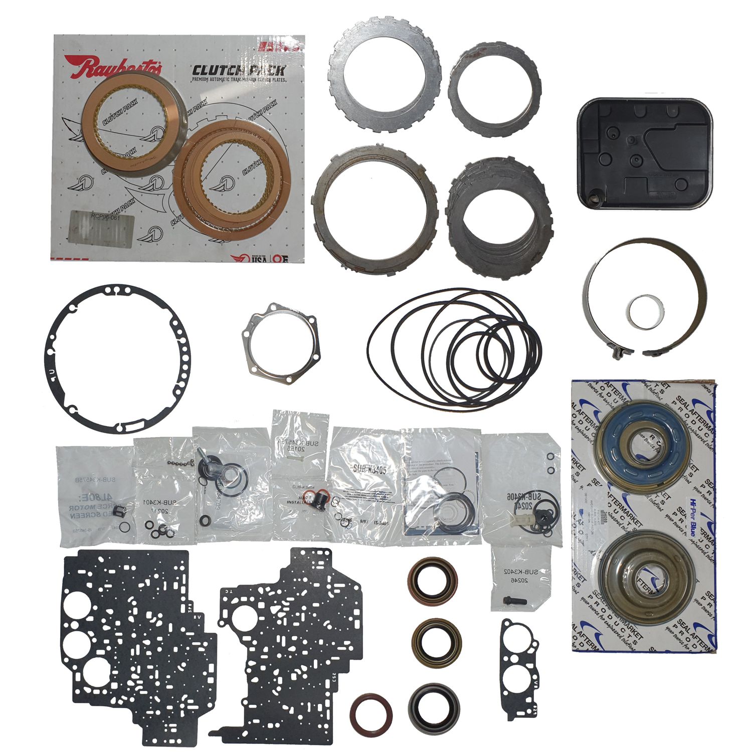 Juego reparacion con pistones y discos acero 4L80E 1997- Raybestos