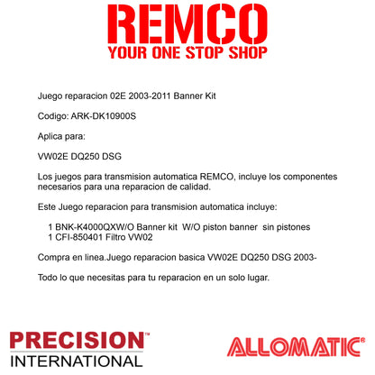 Juego reparacion VW02E DQ250 DSG 2003-
